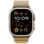 Apple Watch Ultra 2 GPS + Cellular 49mm Natural Titanium Case with Tan Alpine Loop - Large,Model A2986