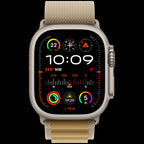 Apple Watch Ultra 2 GPS + Cellular 49mm Natural Titanium Case with Tan Alpine Loop - Medium,Model A2986