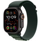 Apple Watch Ultra 2 GPS + Cellular 49mm Black Titanium Case with Dark Green Alpine Loop - Medium,Model A2986