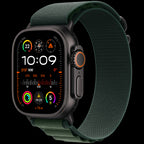 Apple Watch Ultra 2 GPS + Cellular 49mm Black Titanium Case with Dark Green Alpine Loop - Small,Model A2986