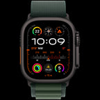 Apple Watch Ultra 2 GPS + Cellular 49mm Black Titanium Case with Dark Green Alpine Loop - Small,Model A2986