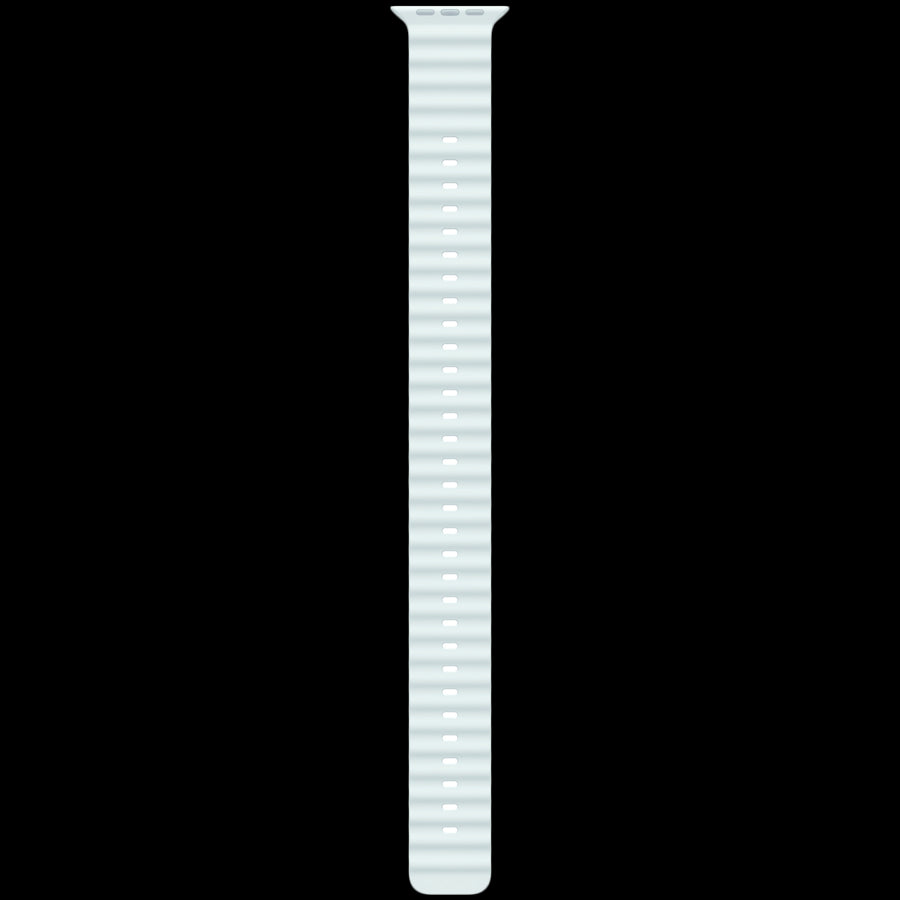 49mm Ice Blue Ocean Band Extension - Natural Titanium Finish