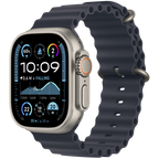 49mm Navy Ocean Band Extension - Natural Titanium Finish