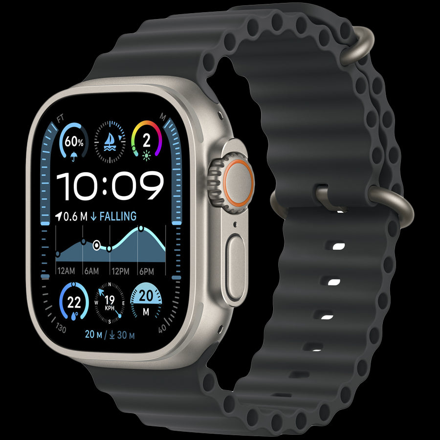 49mm Black Ocean Band Extension - Natural Titanium Finish