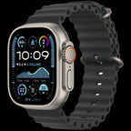 49mm Black Ocean Band Extension - Natural Titanium Finish