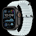 49mm Ice Blue Ocean Band Extension - Black Titanium Finish