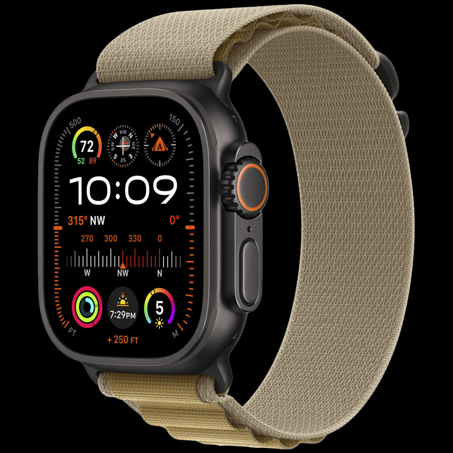 49mm Tan Alpine Loop - Small - Black Titanium Finish