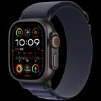 49mm Navy Alpine Loop - Medium - Black Titanium Finish