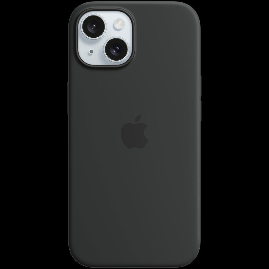 iPhone 15 Silicone Case with MagSafe - Black,Model A3123