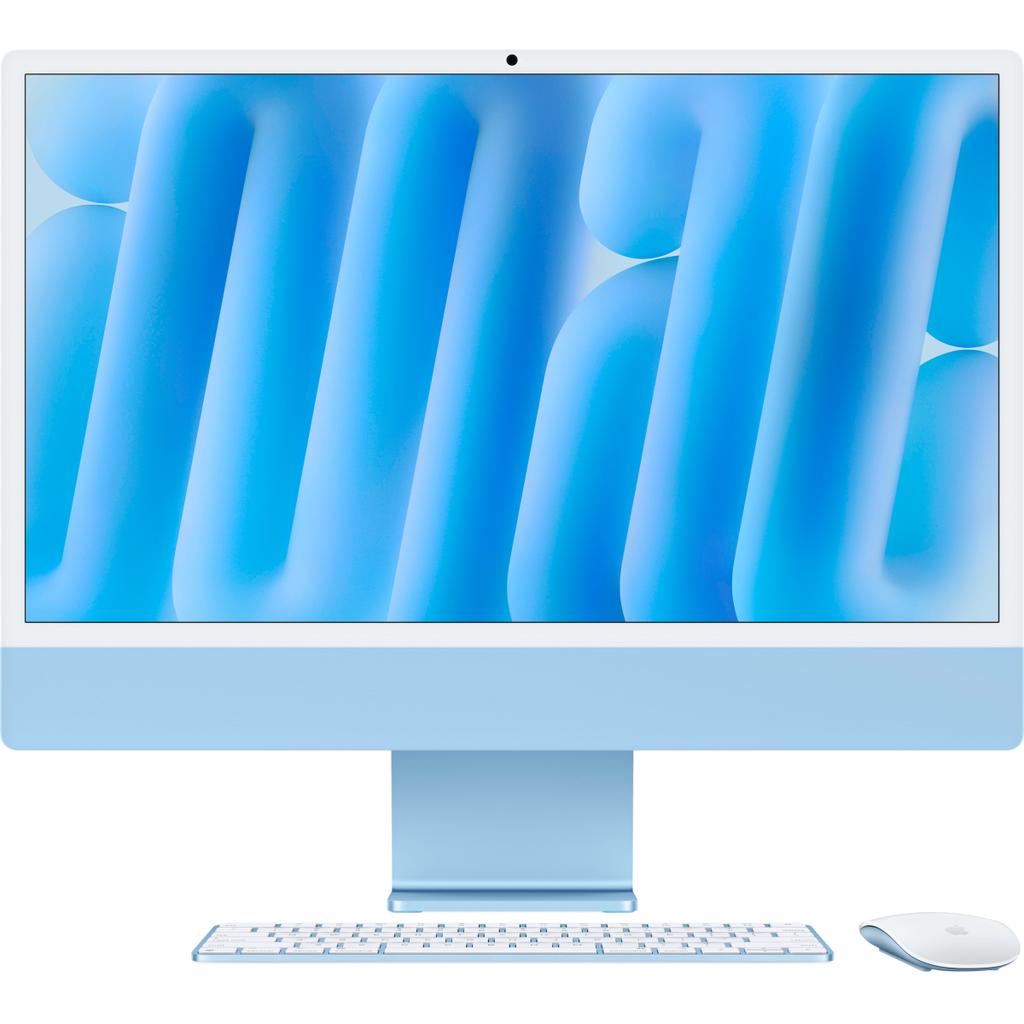 24-inch iMac with Retina 4.5K display: Apple M4 chip with 8_core CPU and 8_core GPU, 16GB, 256GB SSD - Blue,Model A3247