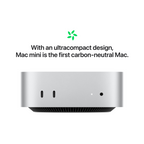 Mac mini: Apple M4 chip with 10‑core CPU and 10‑core GPU, 16GB, 256GB SSD,Model A3238