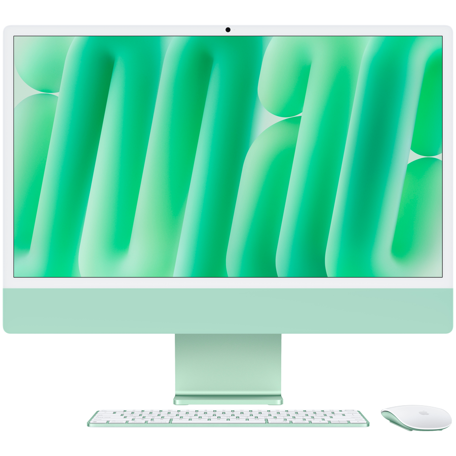 24-inch iMac with Retina 4.5K display: Apple M4 chip with 10_core CPU and 10_core GPU, 16GB, 256GB SSD - Green,Model A3137