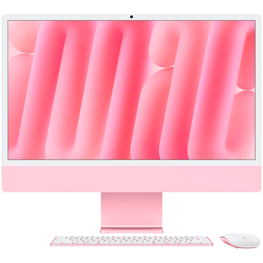24-inch iMac with Retina 4.5K display: Apple M4 chip with 8_core CPU and 8_core GPU, 16GB, 256GB SSD - Pink,Model A3247