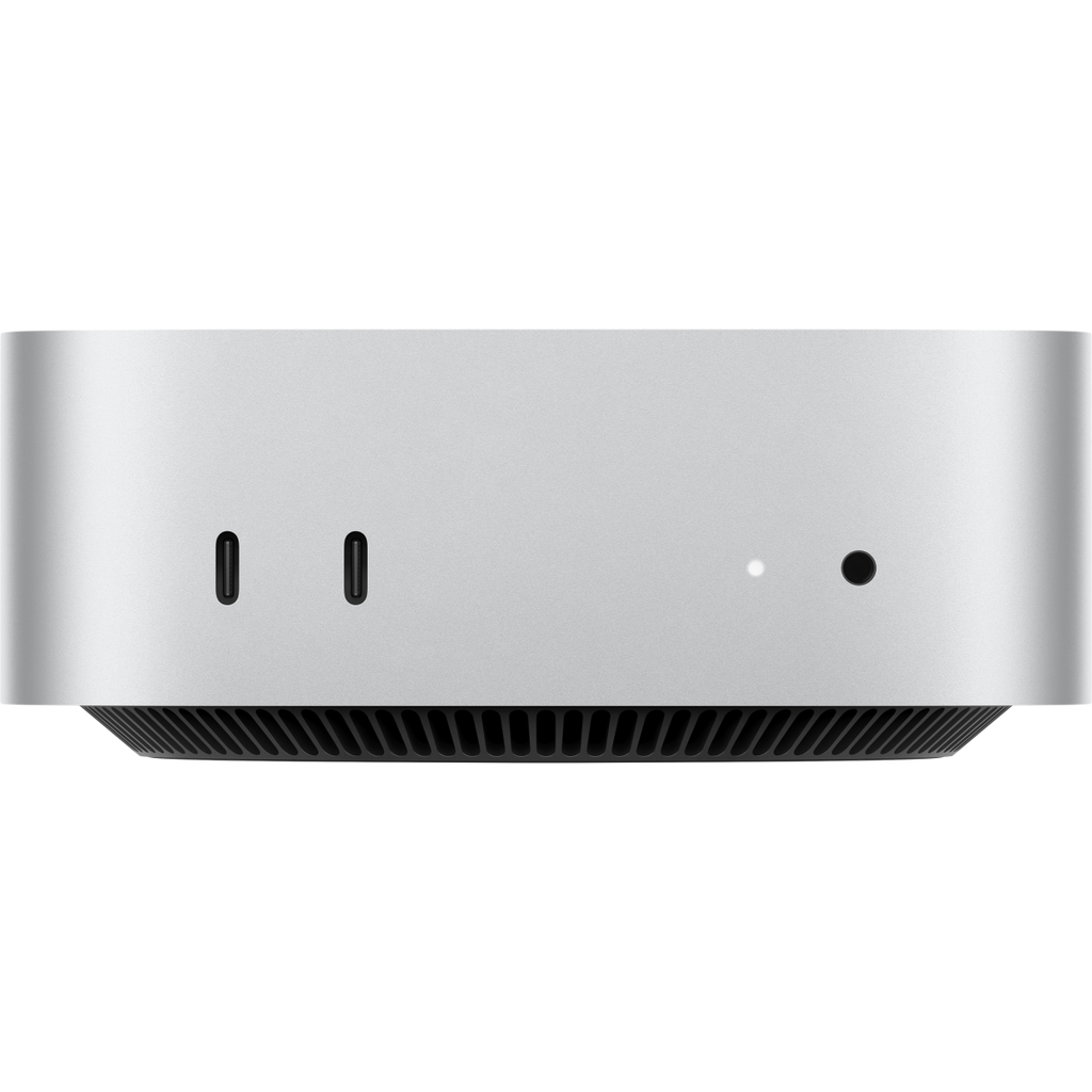 Mac mini, Silver, Model A3238, M4 with 10C CPU, 10C GPU, 16GB unified memory, 10 Gigabit Ethernet, 256GB SSD storage, 3xTB4,HDMI port, two USB-C ports, headphone jack
