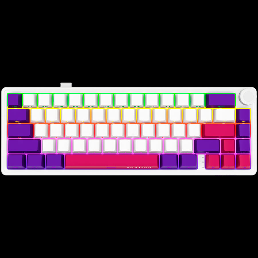 LORGAR KBP70MW, Wireless 65% Mechanical Gaming Keyboard Pro, White, EN layout
