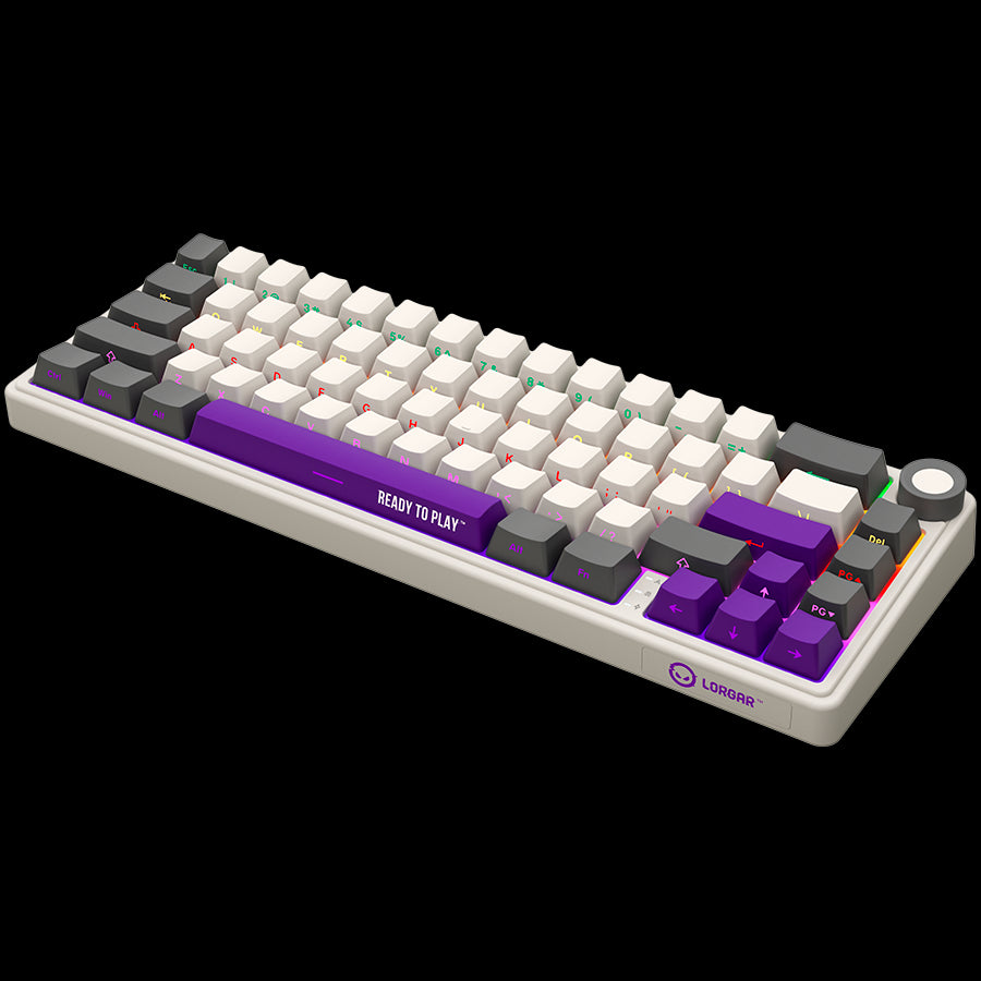 LORGAR KBP70MW, Wireless 65% Mechanical Gaming Keyboard Pro, Beige, EN layout