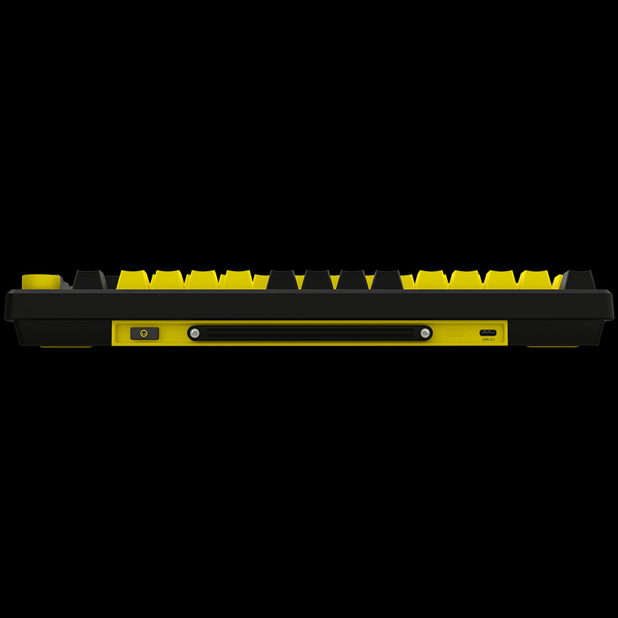 LORGAR KBP7075W, Wireless 75% Mechanical Gaming Keyboard Pro, Black/yellow, EN layout