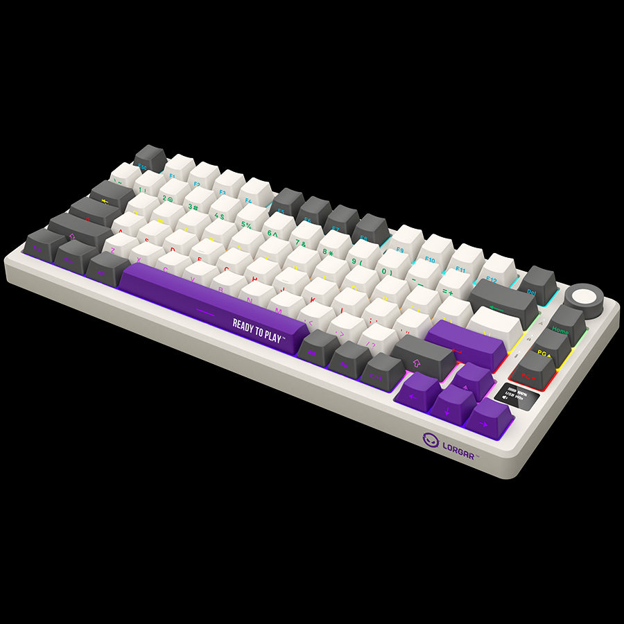 LORGAR KBP7075W, Wireless 75% Mechanical Gaming Keyboard Pro, Beige, EN layout