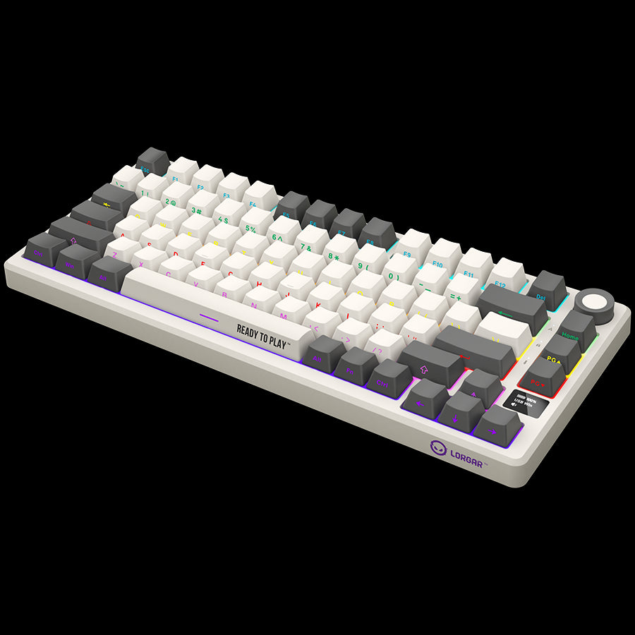 LORGAR KBP7075W, Wireless 75% Mechanical Gaming Keyboard Pro, Beige, EN layout