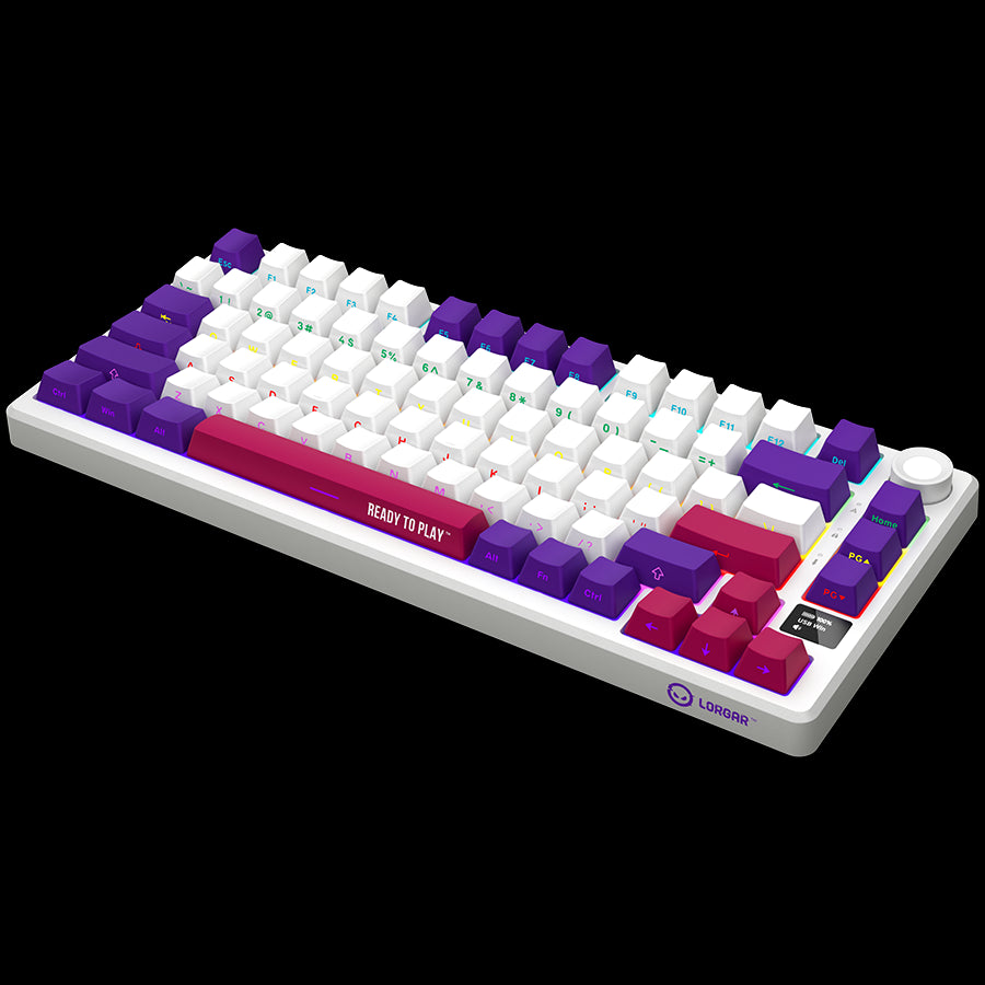 LORGAR KBP7075W, Wireless 75% Mechanical Gaming Keyboard Pro, White, EN layout