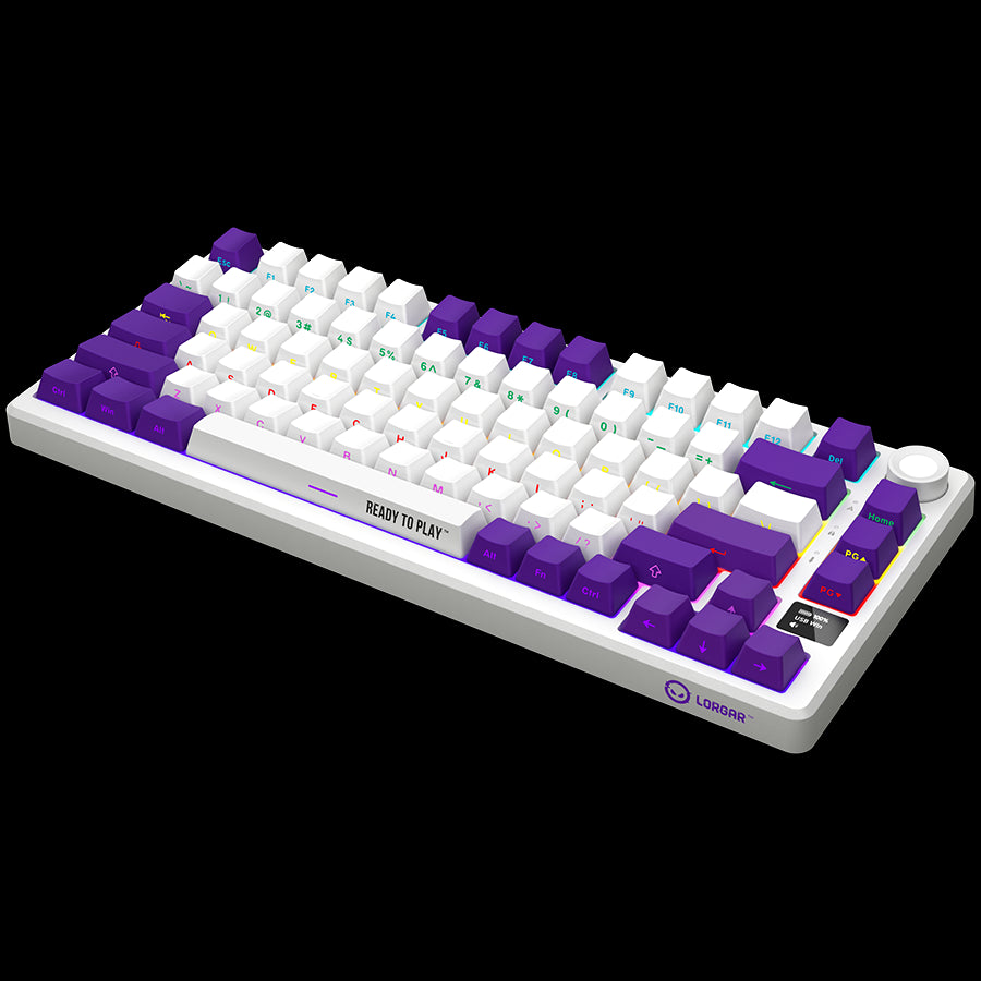 LORGAR KBP7075W, Wireless 75% Mechanical Gaming Keyboard Pro, White, EN layout