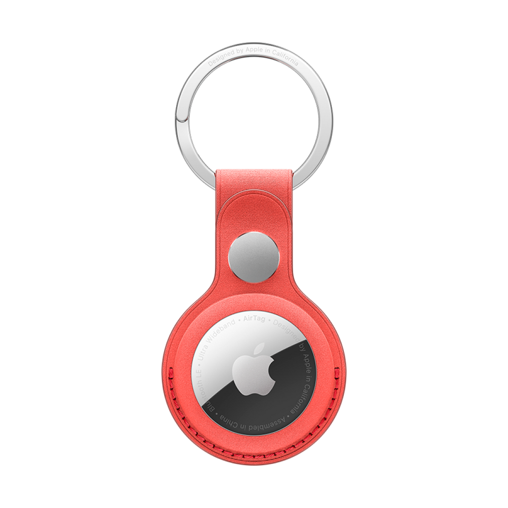 AirTag FineWoven Key Ring - Coral