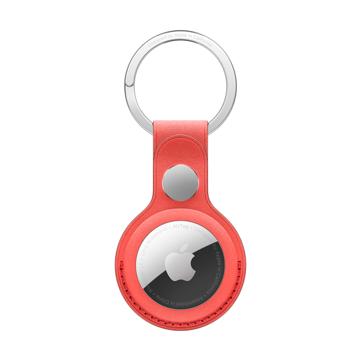 AirTag FineWoven Key Ring - Coral