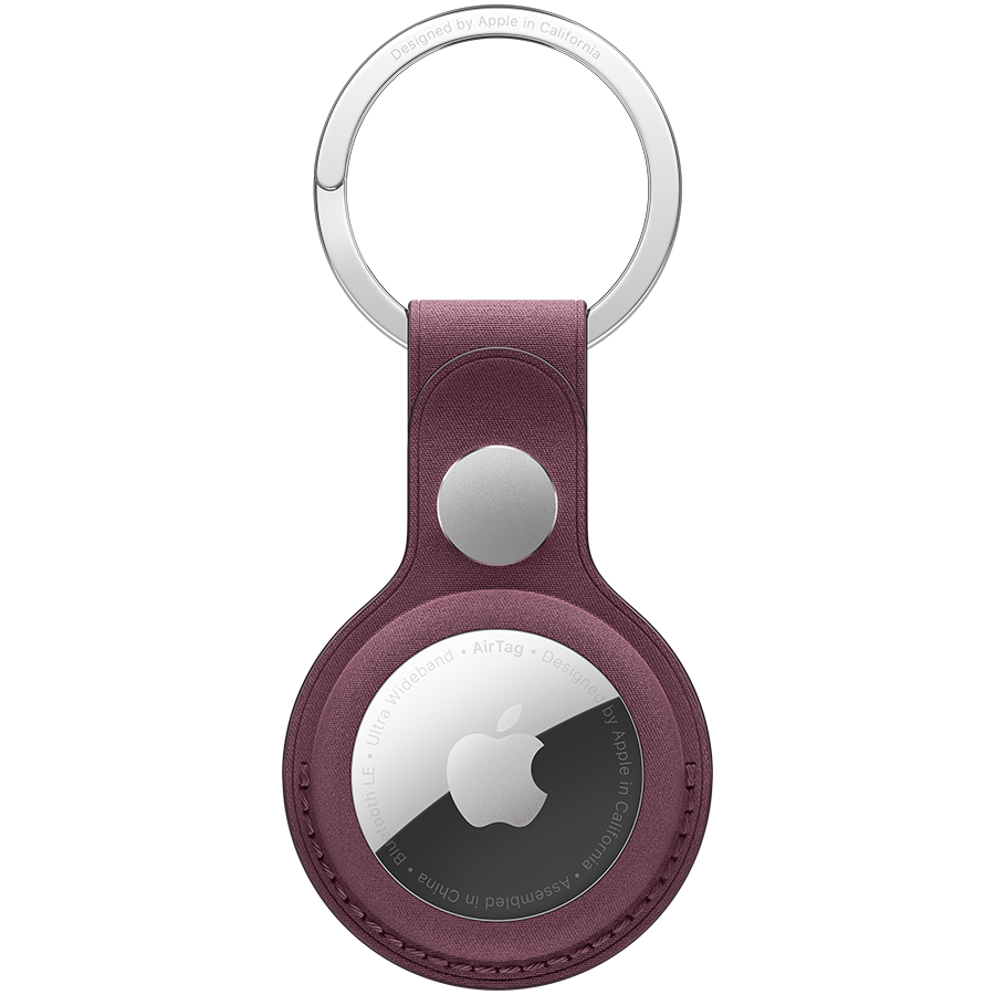 AirTag FineWoven Key Ring - Mulberry