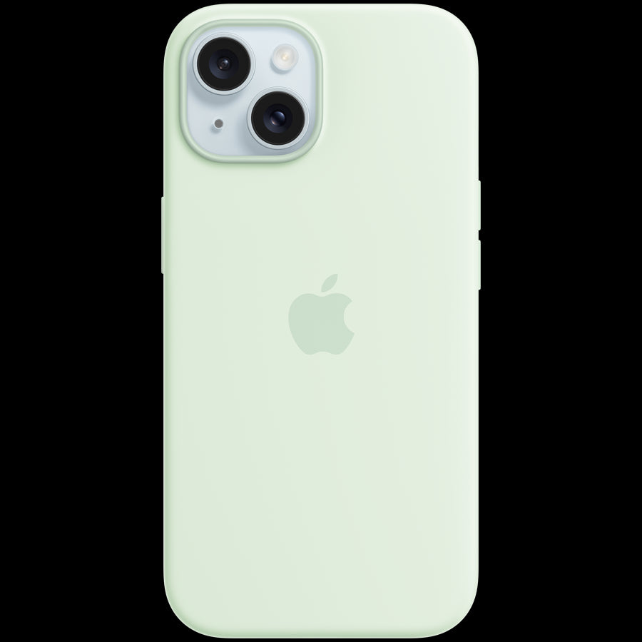 iPhone 15 Silicone Case with MagSafe - Soft Mint,Model A3123