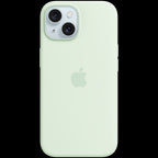 iPhone 15 Silicone Case with MagSafe - Soft Mint,Model A3123