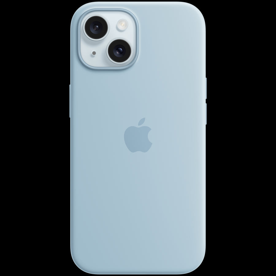 iPhone 15 Silicone Case with MagSafe - Light Blue,Model A3123