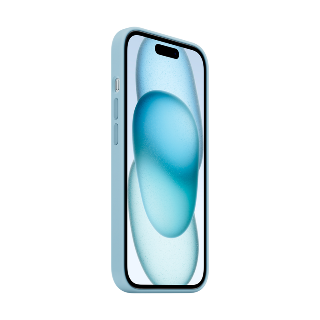 iPhone 15 Silicone Case with MagSafe - Light Blue,Model A3123