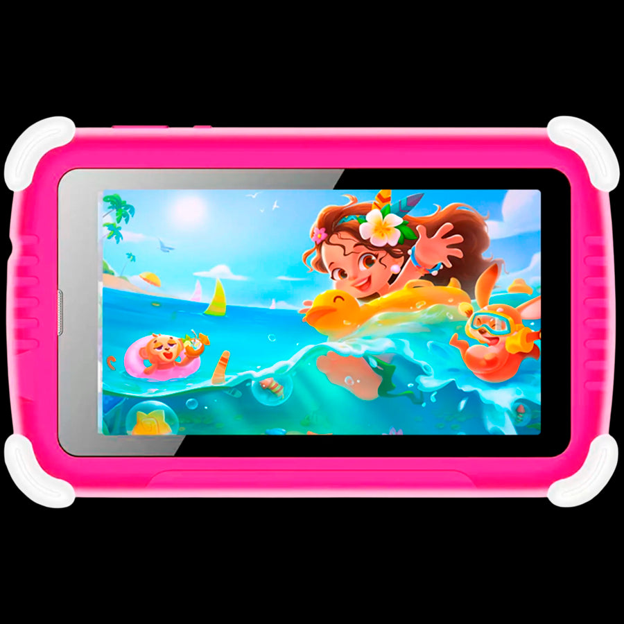 VGKE 7" IPS Kids Tablet - Mediatek MT6735 CPU, 1GB RAM, 16GB Storage, 3G + Wifi, Bluetooth 4.0, Android - Pink