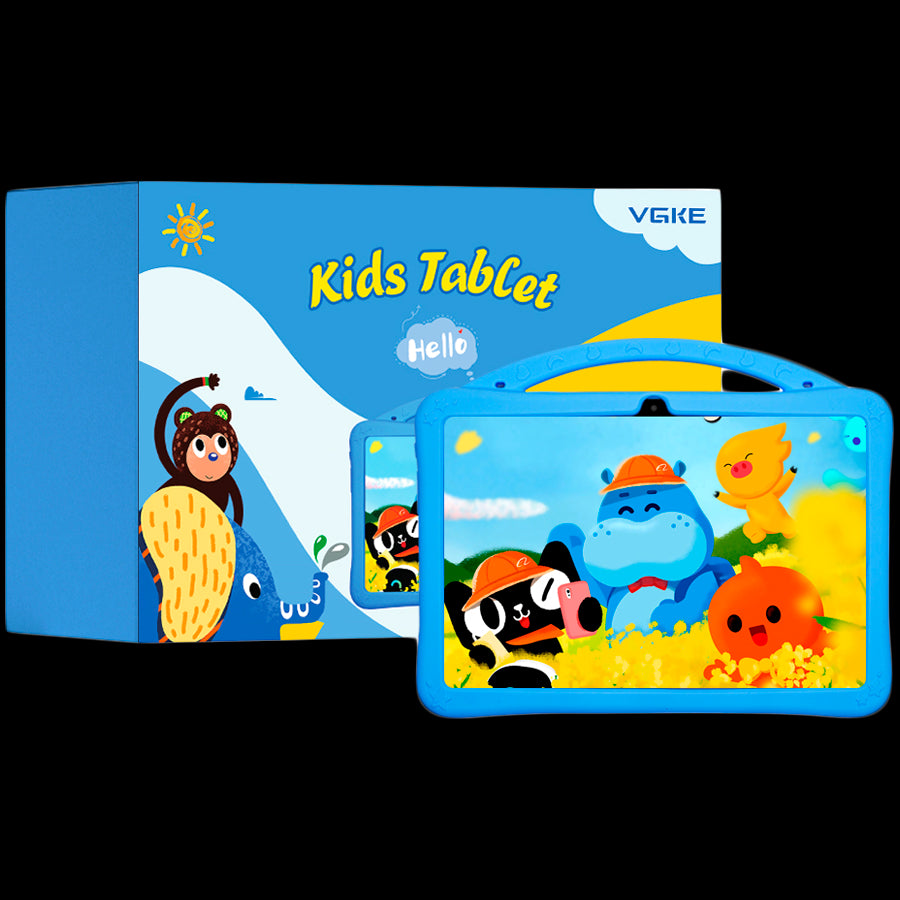 VGKE 10.1" HF IPS Kids Tablet - Mediatek MT6737 CPU, 2GB RAM, 32GB Storage, 3G + Wifi, Bluetooth 4.0, Android, Type C - BLUE