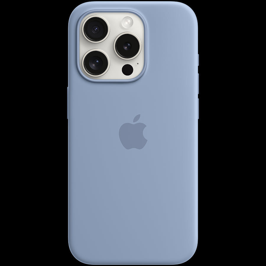 iPhone 15 Pro Silicone Case with MagSafe - Winter Blue,Model A3125
