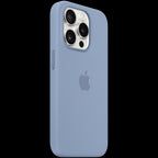 iPhone 15 Pro Silicone Case with MagSafe - Winter Blue,Model A3125
