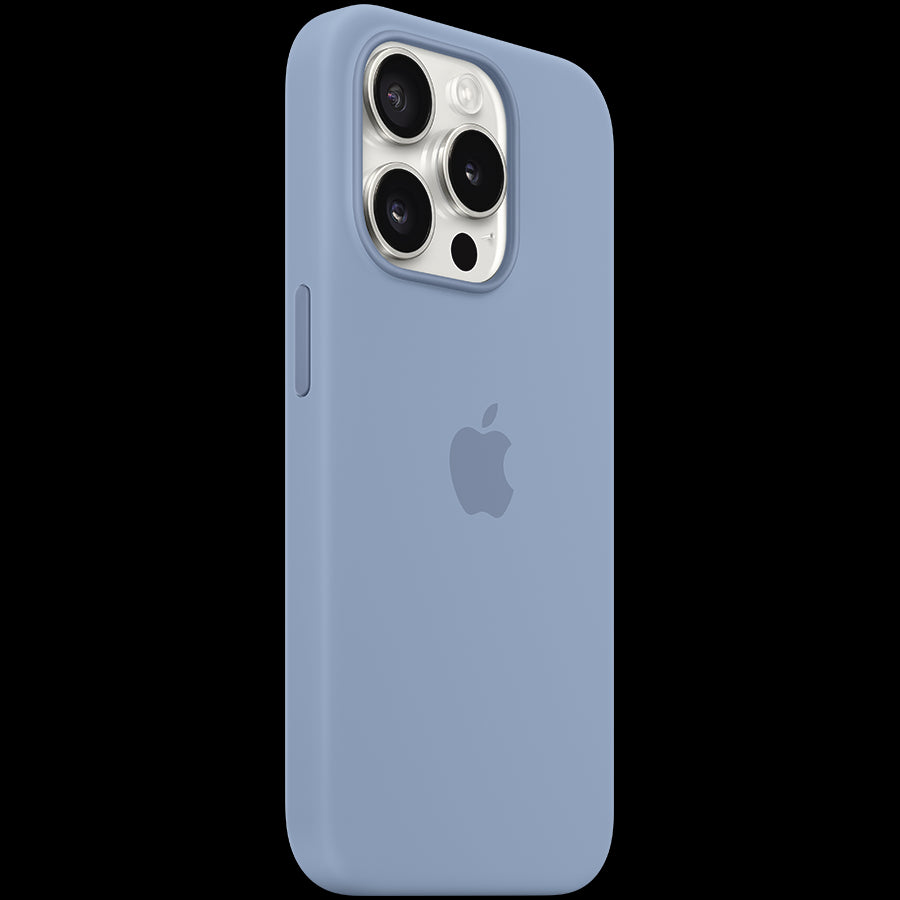 iPhone 15 Pro Silicone Case with MagSafe - Winter Blue,Model A3125