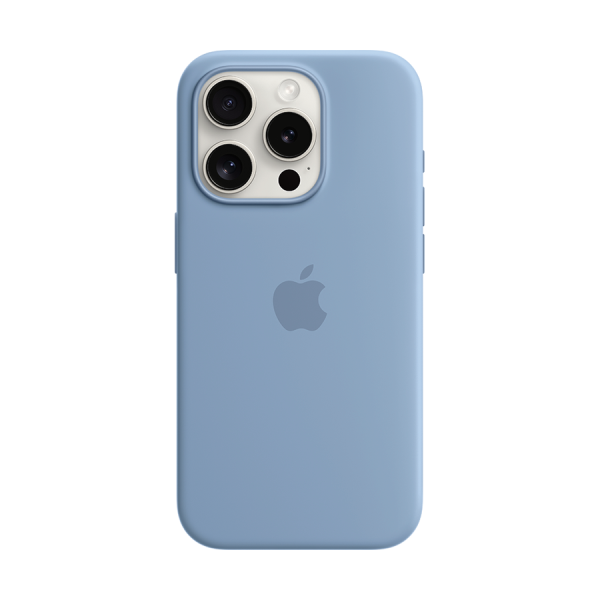iPhone 15 Pro Silicone Case with MagSafe - Winter Blue,Model A3125