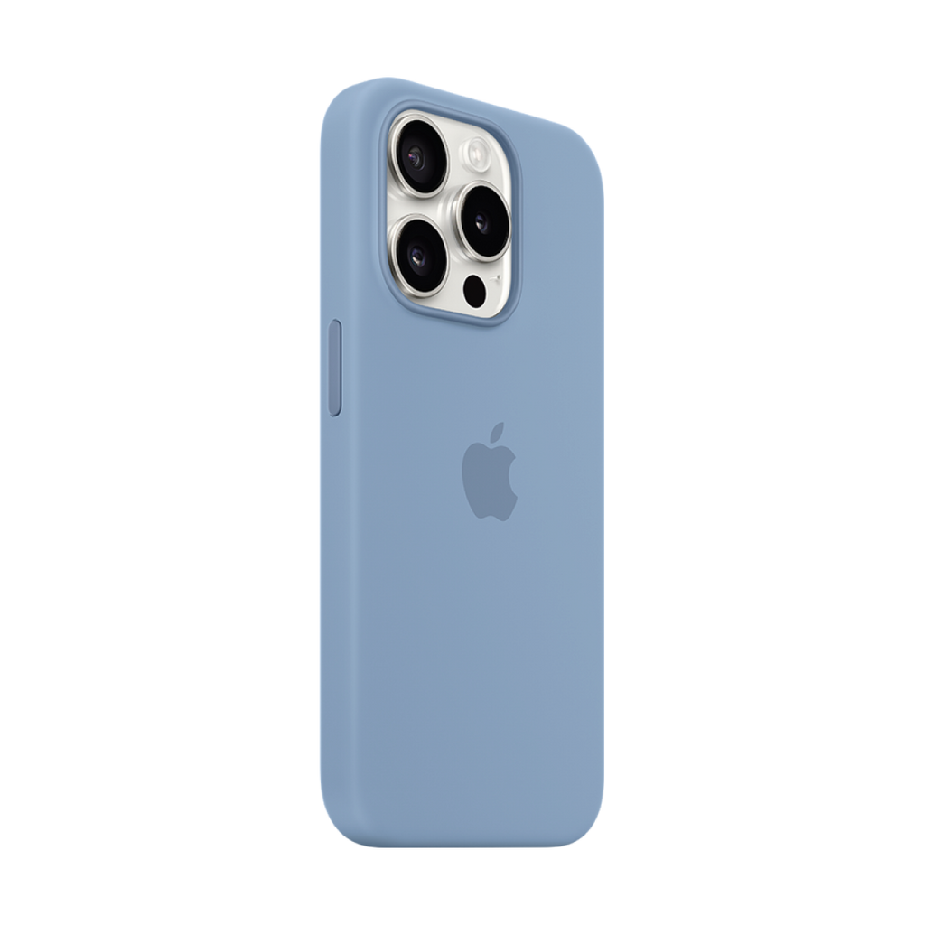 iPhone 15 Pro Silicone Case with MagSafe - Winter Blue,Model A3125