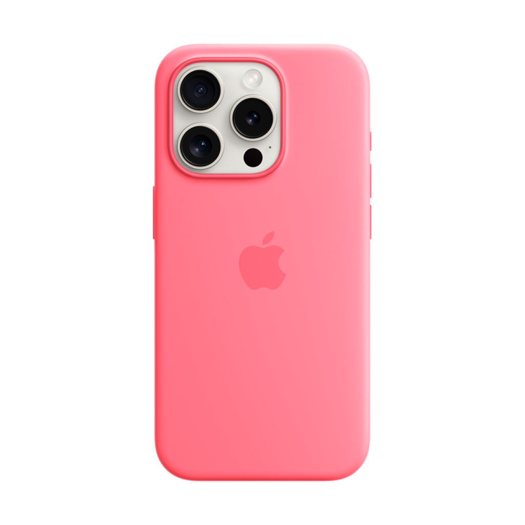 iPhone 15 Pro Silicone Case with MagSafe - Pink,Model A3125