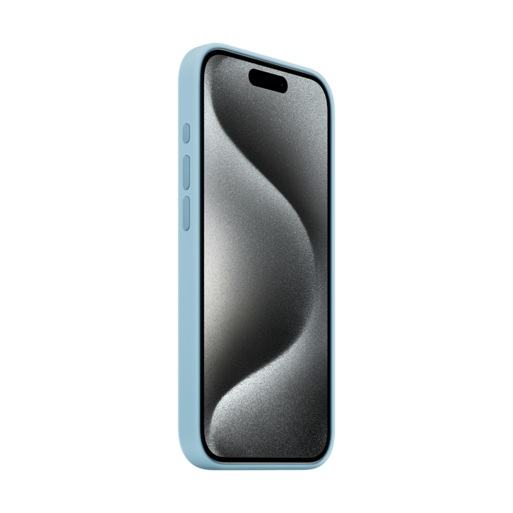 iPhone 15 Pro Silicone Case with MagSafe - Light Blue,Model A3125