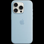 iPhone 15 Pro Silicone Case with MagSafe - Light Blue,Model A3125