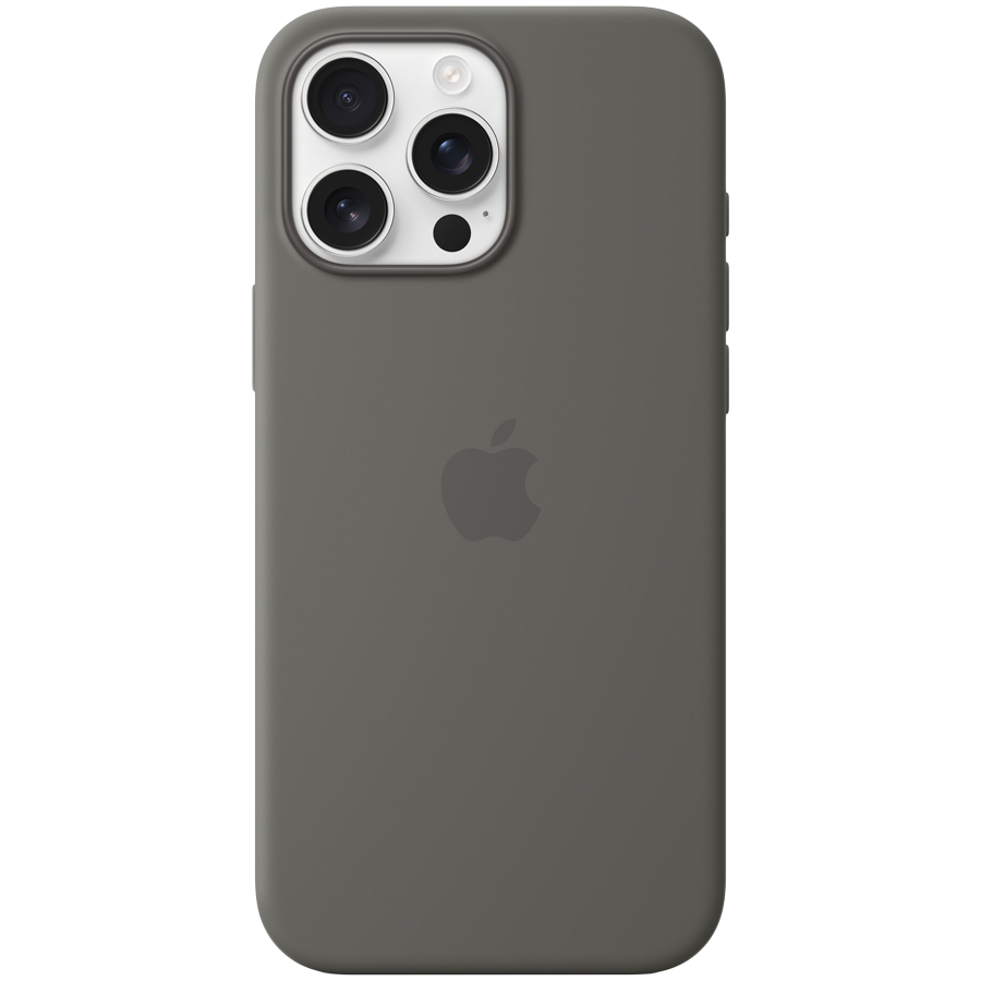 iPhone 16 Pro Max Silicone Case with MagSafe - Stone Gray,Model A3316