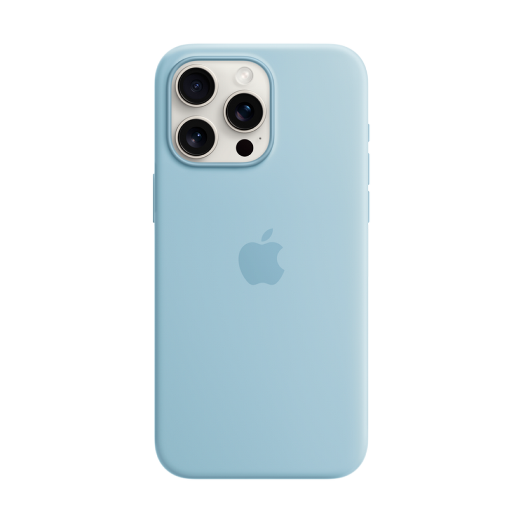 iPhone 15 Pro Max Silicone Case with MagSafe - Light Blue,Model A3126