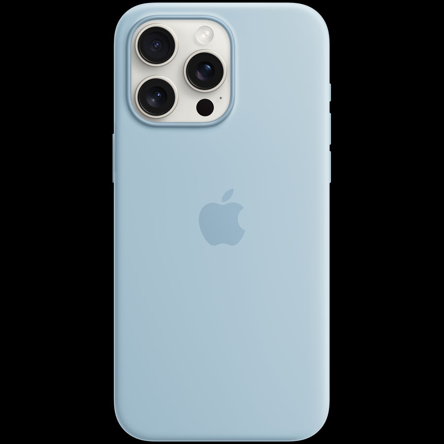 iPhone 15 Pro Max Silicone Case with MagSafe - Light Blue,Model A3126