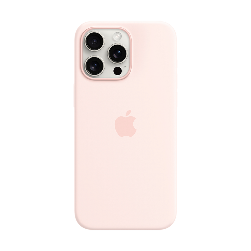 iPhone 15 Pro Max Silicone Case with MagSafe - Light Pink,Model A3126