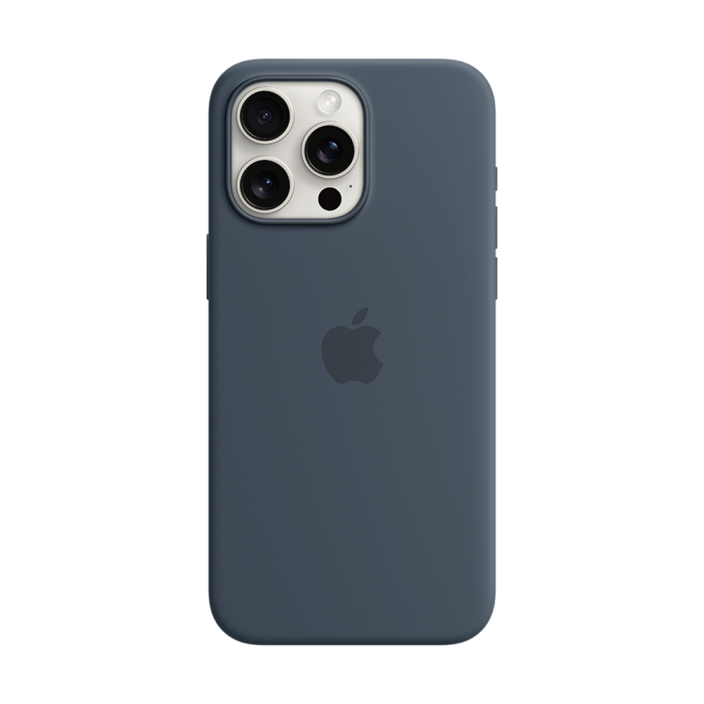 iPhone 15 Pro Max Silicone Case with MagSafe - Storm Blue,Model A3126