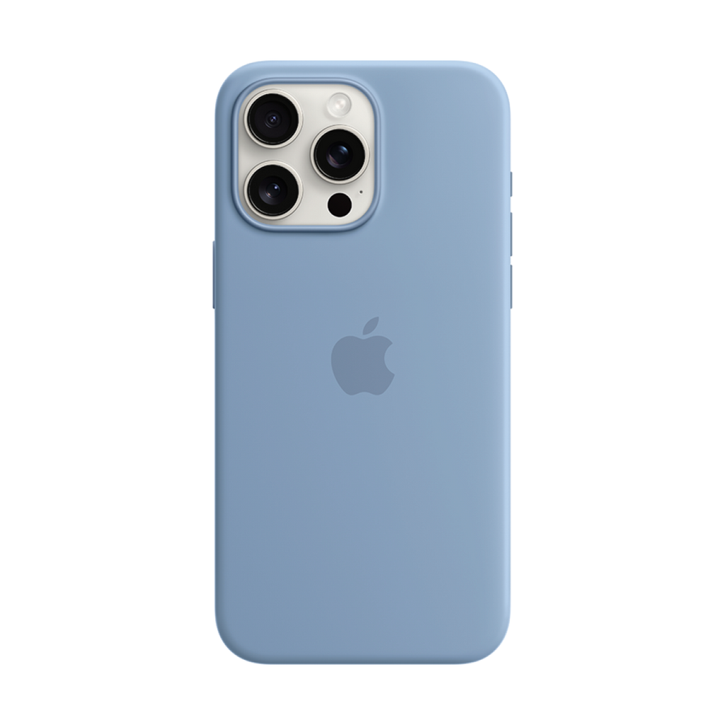 iPhone 15 Pro Max Silicone Case with MagSafe - Winter Blue,Model A3126