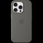 iPhone 16 Pro Silicone Case with MagSafe - Stone Gray,Model A3315