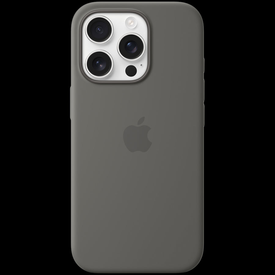 iPhone 16 Pro Silicone Case with MagSafe - Stone Gray,Model A3315